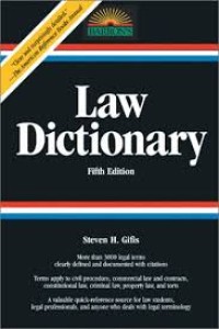 Image of Dictionary of Law